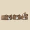 Teddybeer Gehaakte Opbergmanden – Cream – Set van 4