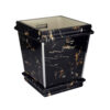 Afvalbak & Tissuebox Set met Zwart Marmer Ontwerp