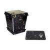 Afvalbak & Tissuebox Set met Zwart Marmer Ontwerp