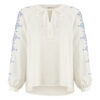 Damesblouse met Lange Mouwen – Geometrisch Melkachtig