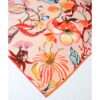 Katoenen Dames Sjaal – Blauw Bloemenontwerp