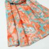 Dames Sjaal met Katoen Waterverfprint – Oranje