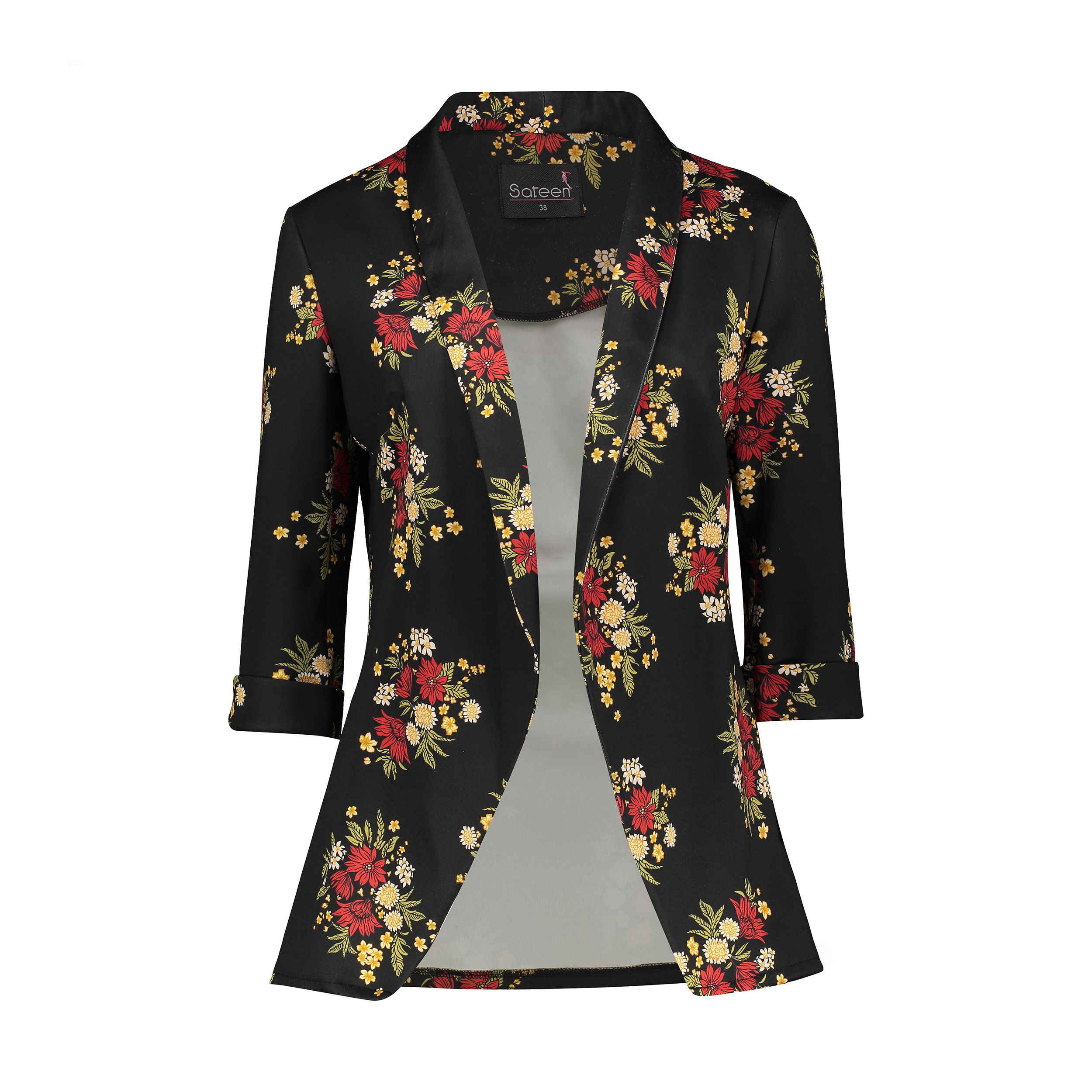 Dames Rok Kostuum Set Tweedelig met Bloemen