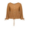 Damesblouse met Driekwartmouw – Goudgeel