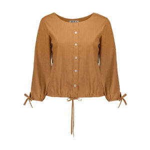 Damesblouse met Driekwartmouw – Goudgeel