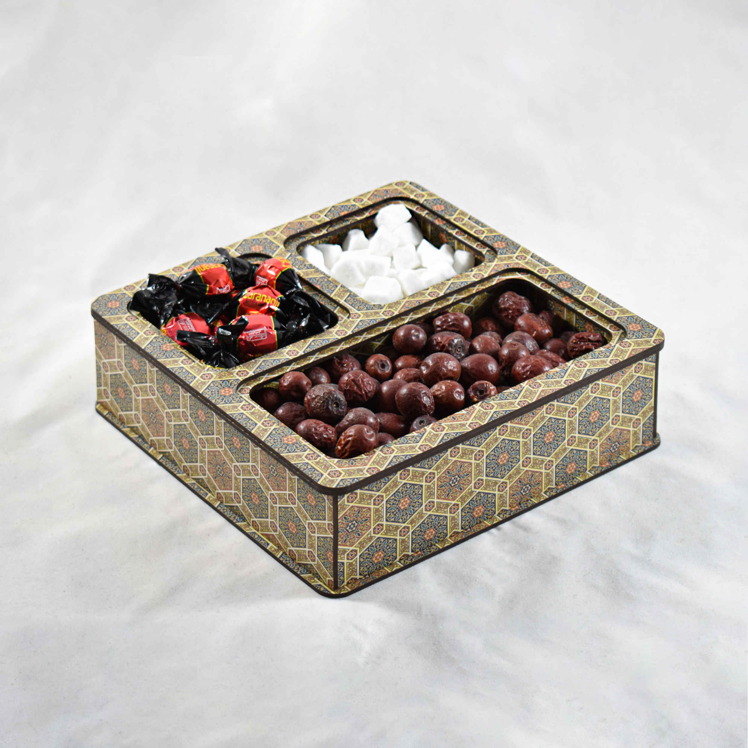Khatam Kari Houten Snoep-Organizer – Luxe opbergbox