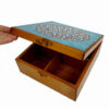 Handgemaakte Houten Chocoladebox – Elegante mandala organizer
