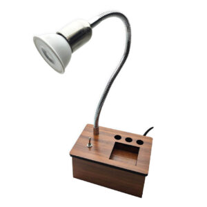 Houten Bureaulamp met Potloodhouder Model KM80