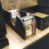 Houten Bureau Organizer met Geometrisch Ontwerp