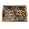 Minimalistisch houten dienblad - Rechthoekig geometrisch kunstdienblad