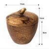 Handgemaakte Houten Suikerpot met Deksel – Vogel Ontwerp