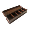 Klassieke Bruine Houten Theedoos – Simpel, Functioneel & Elegant