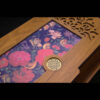 Theedoos met Bloemenpatroon – Natuurlijke houten afwerking