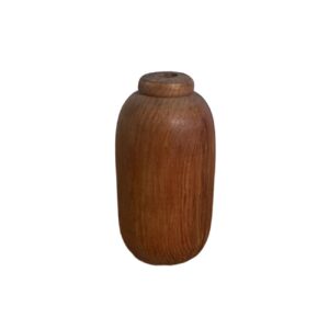 Handgemaakte Decoratieve Enkelbloem Vaas Hout – Set van 2
