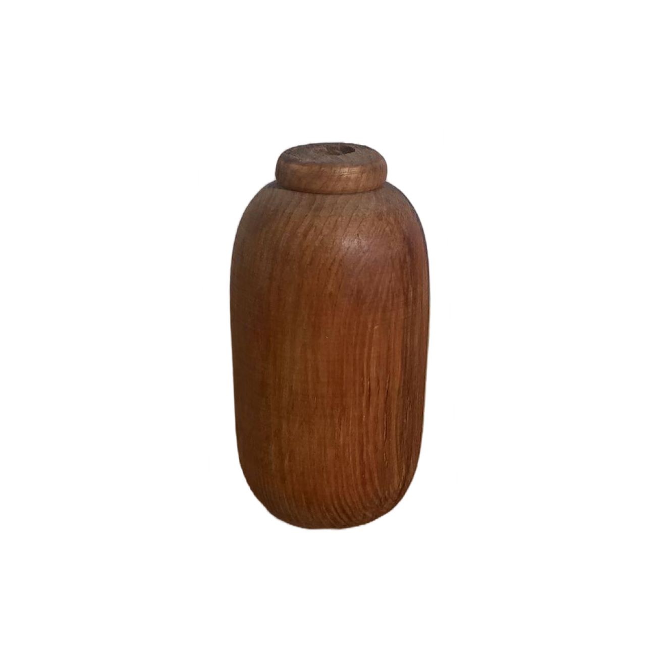 Set van 2 handgemaakte deco-enkelstengelvazen van massief natuurlijk hout voor een veelzijdige presentatie