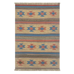 Perzische Kilim Shiraz Handgeweven – Model Navajo Crème – Wollen Tapijt