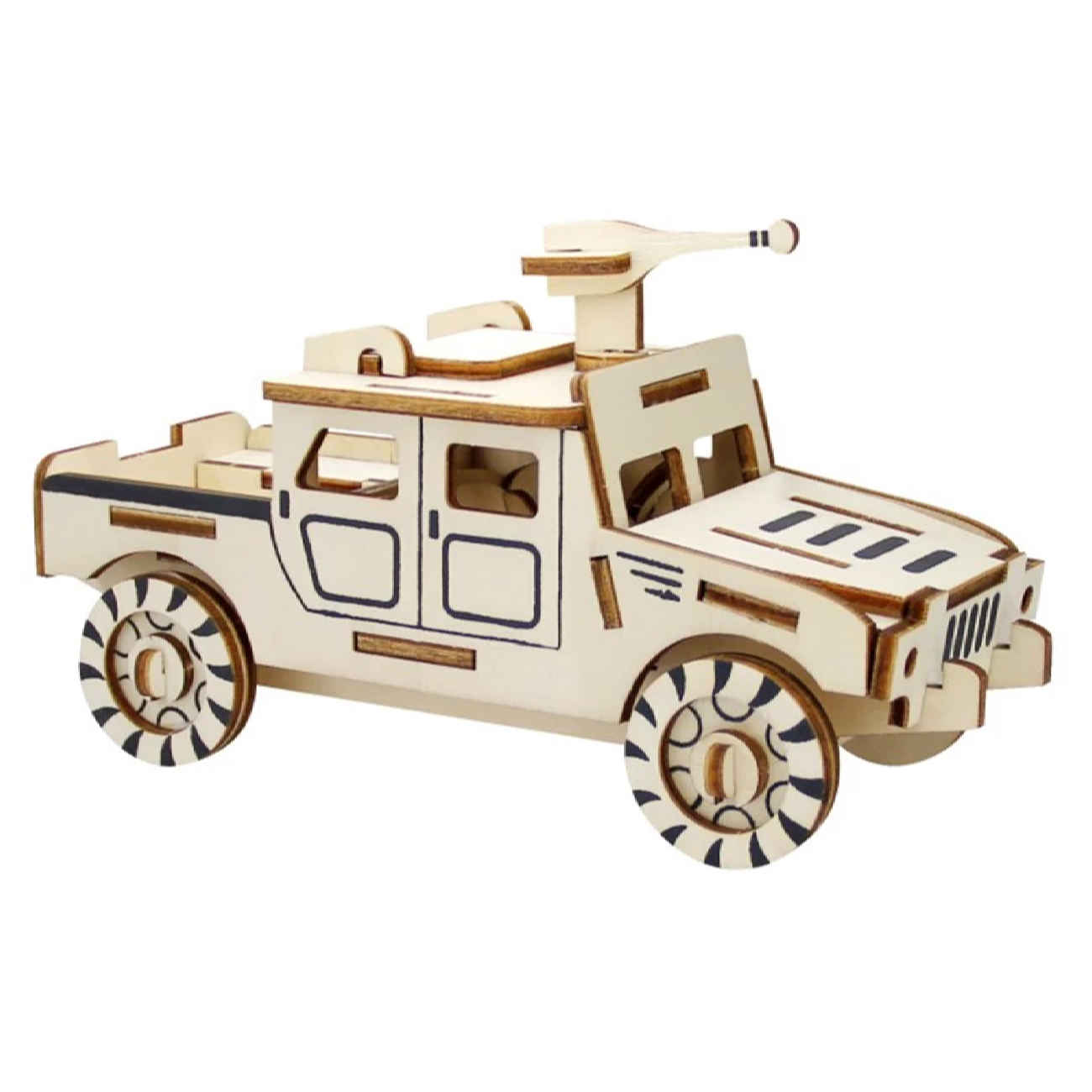 3D Houten Puzzel – Militair Auto Model Kit