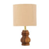 Accent Houten Tafellamp met Stoffen Kap Farbod