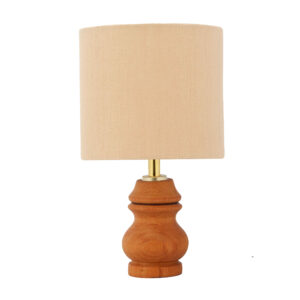 Accent Houten Tafellamp met Stoffen Kap Farbod