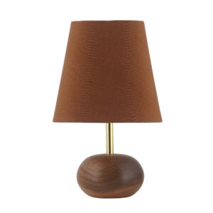 Accent Houten Tafellamp met Stoffen Kap Mona