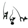 Set van 3 Decoratieve Katten Beeldjes – Zwarte Sculpturen