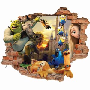 Baby 3D Muursticker – Stad van Tekenfilms