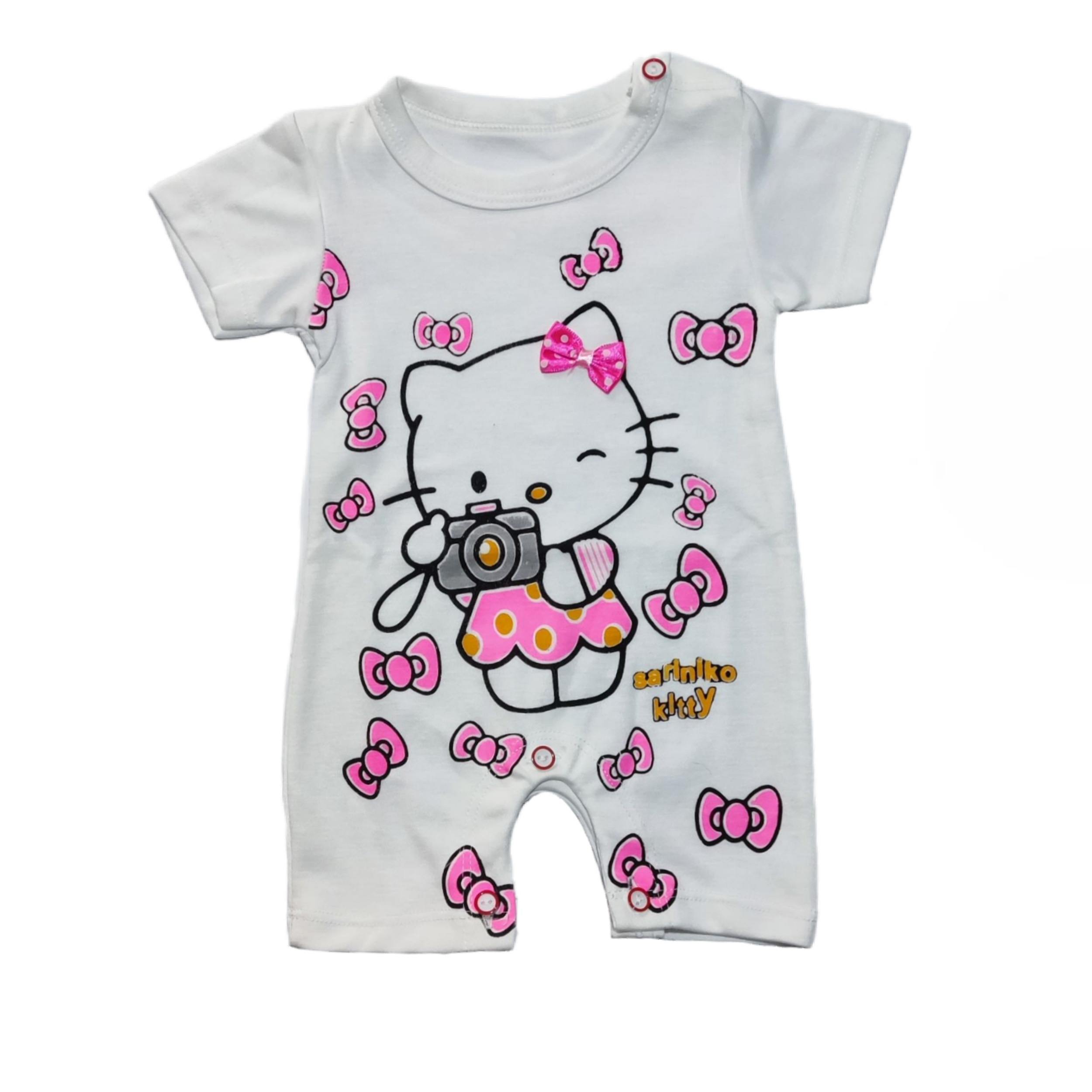 Baby Meisje Jumpsuit en Hoed Set – Hello Kitty
