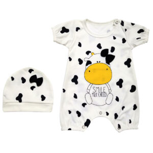 Baby Jumpsuit en Hoed Set – Koe Ontwerp