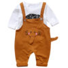 Baby T-shirt en Jumpsuit Set met Olifant Design