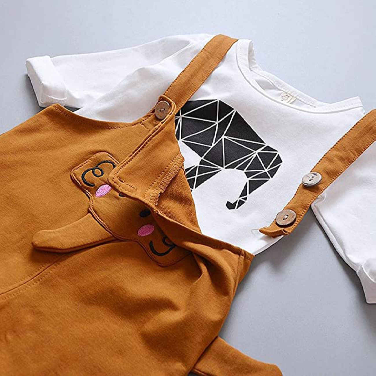Baby T-shirt en Jumpsuit Set met Olifant Design