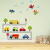 Houten Baby Wandsticker met Vervoer voor Kinderkamer