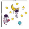 Houten Baby Wandstickers met Astronaut Ontwerp