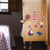 Houten Baby Wandstickers met Zeemansbeer Ontwerp