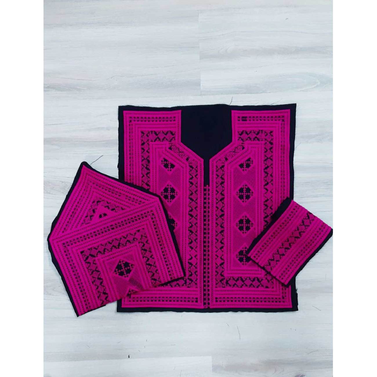 Balochi Geborduurd Kleed Paneel Handgemaakt Set van 4