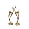 Messing Gazelle Decoratief Beeldje Sculptuur Set van 2 – Wilde Dieren Decor