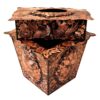 Perzische Koperen Afvalmand & Tissue Box Set – Handgegraveerd Gol o Morgh