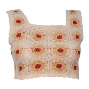 Gehaakte Crop Top voor Vrouwen met Etnisch Design