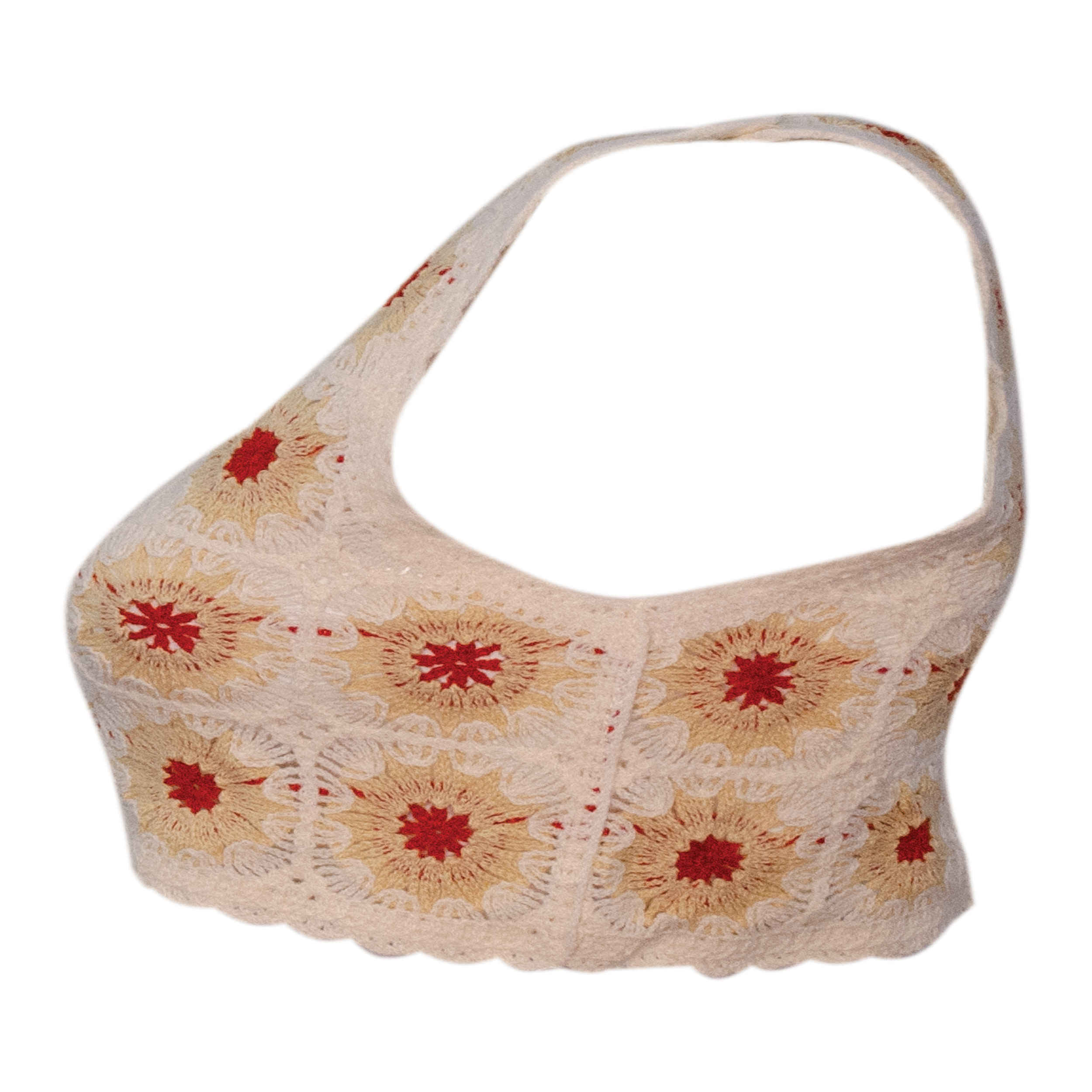 Gehaakte Crop Top voor Vrouwen met Etnisch Design