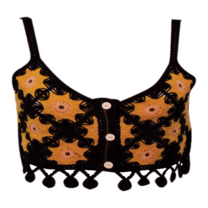 Gehaakte Crop Top voor Vrouwen met Etnisch Design Model Bloem