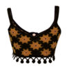 Gehaakte Crop Top voor Vrouwen met Etnisch Design Model Bloem