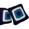 Handgehaakte Kussenset – Boze Oog Ontwerp (Set van 2)