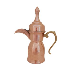 Gesmede Koperen Dallah Koffiepot voor Qahwa & Arabische Koffie – Yasmine