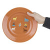 Decoratieve Keramische Schotel met Perzisch Gabbeh Design Oranje