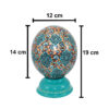 Perzische Decoratieve Struisvogelei - Turquoise Eslimi