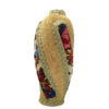 Deco-aardewerken knopvaas, handgemaakt met een traditioneel Perzisch Jajim- en Kilim-patroon voor een rustiek accent