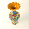 Decoratieve Aardewerk Vaas met Perzische Minakari Emaille Kunst Handgeschilderd Bloemmotief