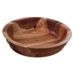 Decoratieve Houten Kom Rustiek Gemaakt van Walnoot-, Kersen- & Bosboom Hout