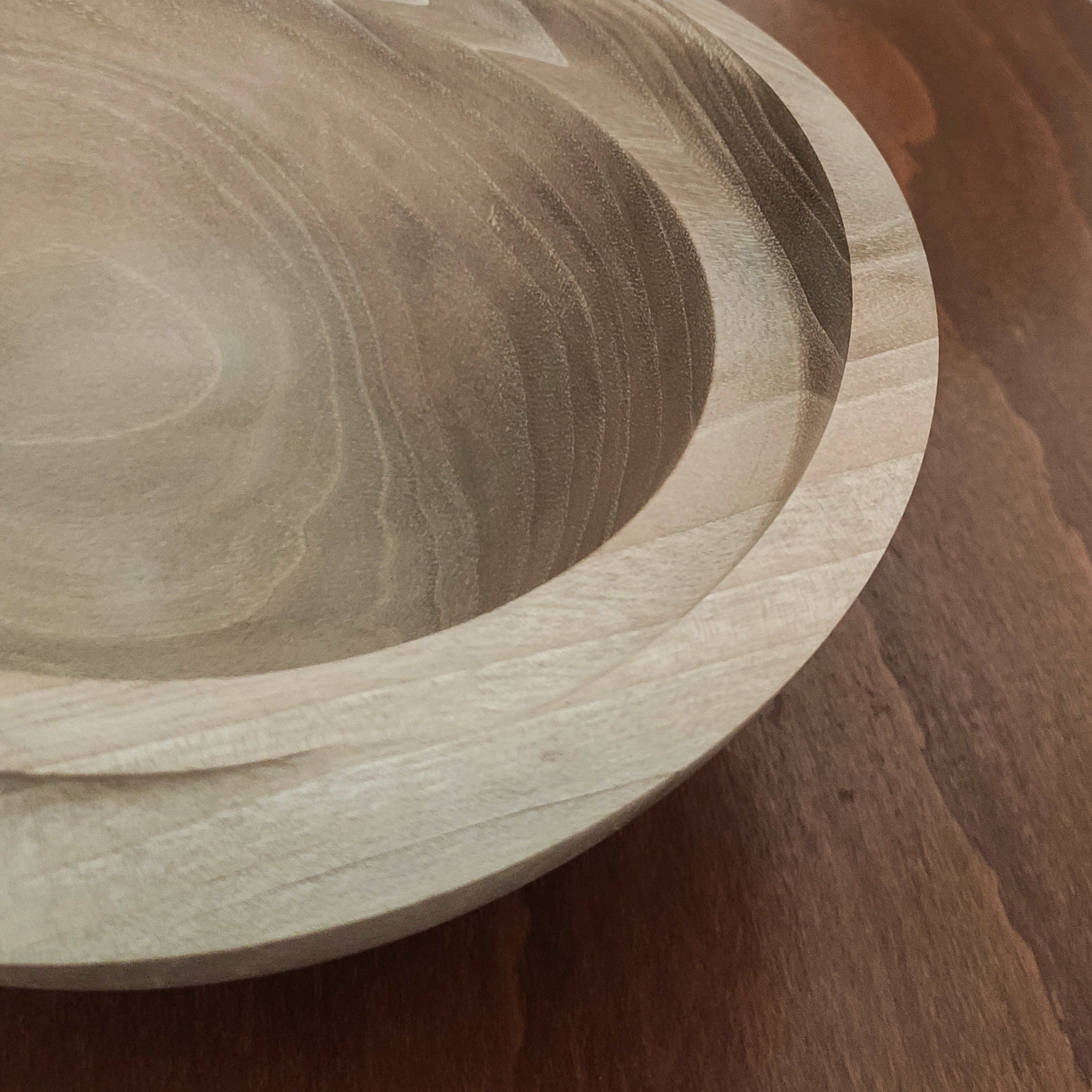 Decoratieve Houten Kom van Walnoot Hout, Ambachtelijk
