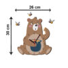 Decoratieve Houten Kinderkamer Wandklok met Schattig Beerontwerp