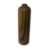 Set van 2 minimalistische, handgemaakte deco-knopvazen van massief natuurlijk hout met een rustieke stijl